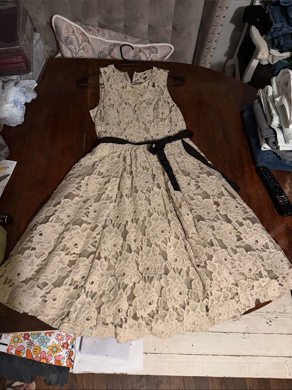 NWOT  Tracy Reese Anthropologie Roses Lace A-line Knee-Length Short Dress, sz 4
